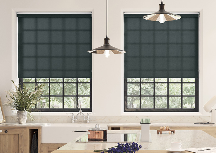 Vernazza (FR), Jet Black - Roller Blind - Image 3